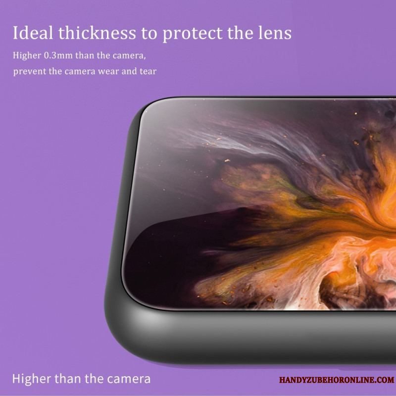 Cover Huawei Mate 50 Pro Stilfuldt Marmor Hærdet Glas