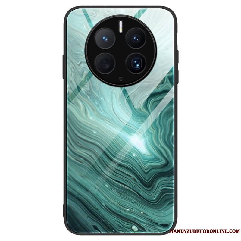 Cover Huawei Mate 50 Pro Stilfuldt Marmor Hærdet Glas