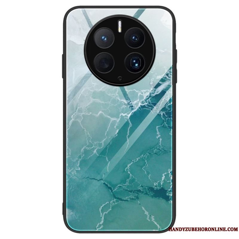 Cover Huawei Mate 50 Pro Stilfuldt Marmor Hærdet Glas