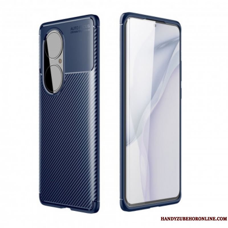 Cover Huawei P50 Pro Fleksibel Kulfibertekstur