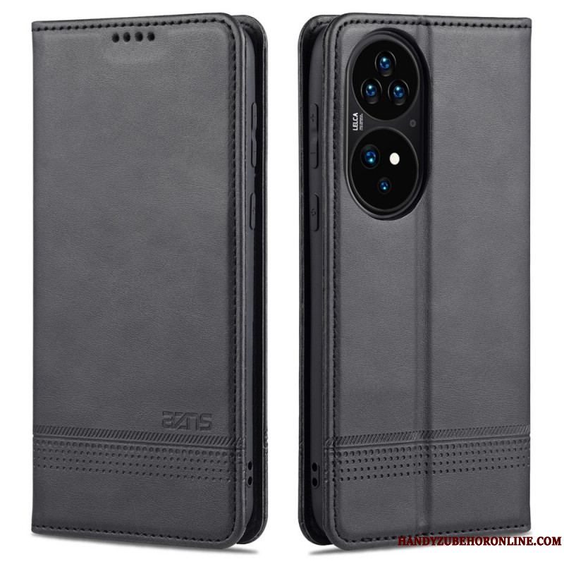 Cover Huawei P50 Pro Flip Cover Azns Læderstyling