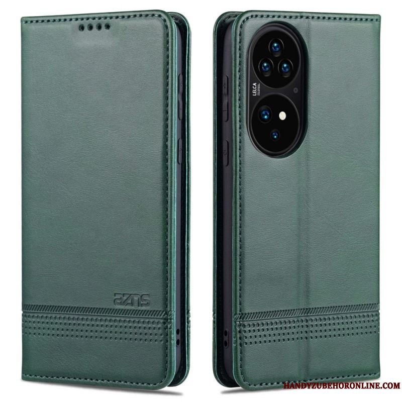 Cover Huawei P50 Pro Flip Cover Azns Læderstyling