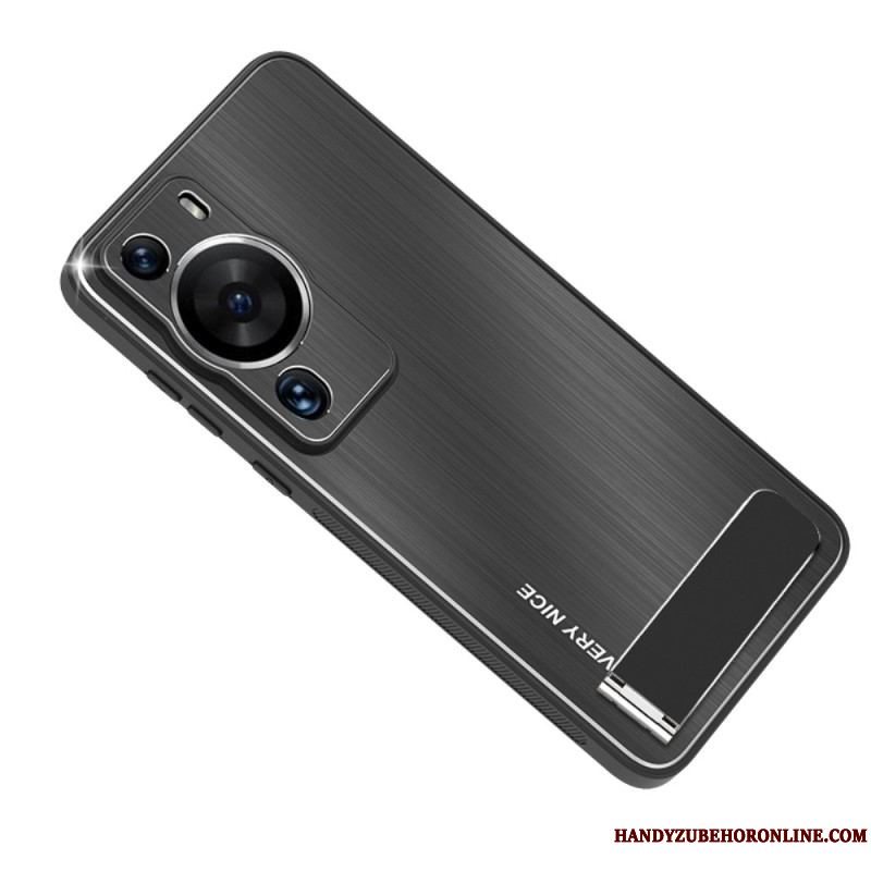 Cover Huawei P60 Pro Børstet Aluminium Med Støtte