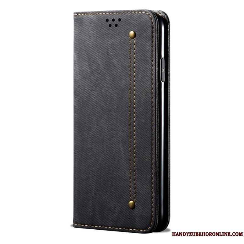 Cover Huawei P60 Pro Flip Cover Jeansstof