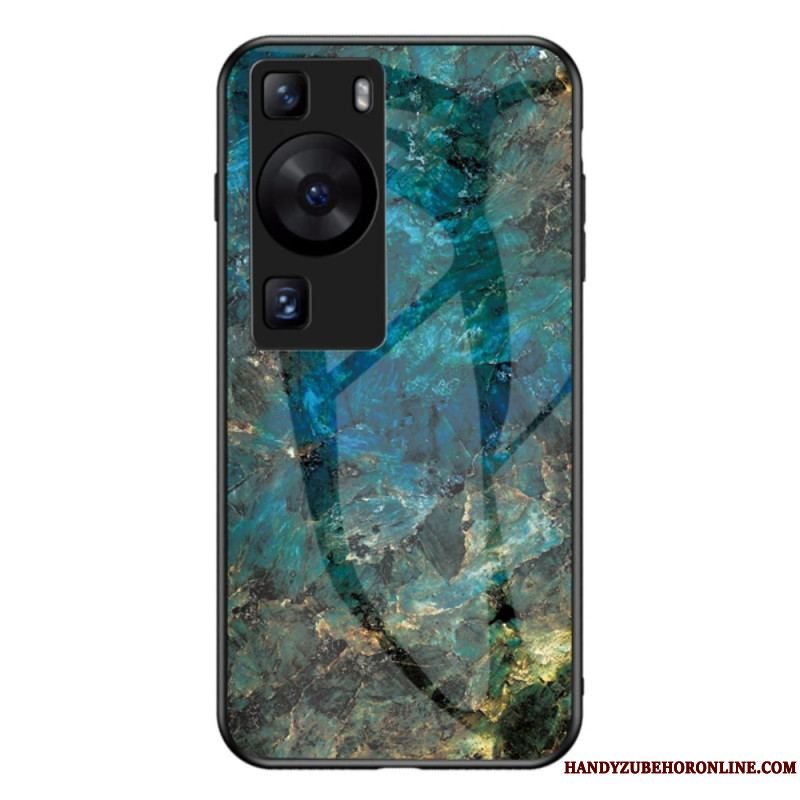 Cover Huawei P60 Pro Marmor Hærdet Glas