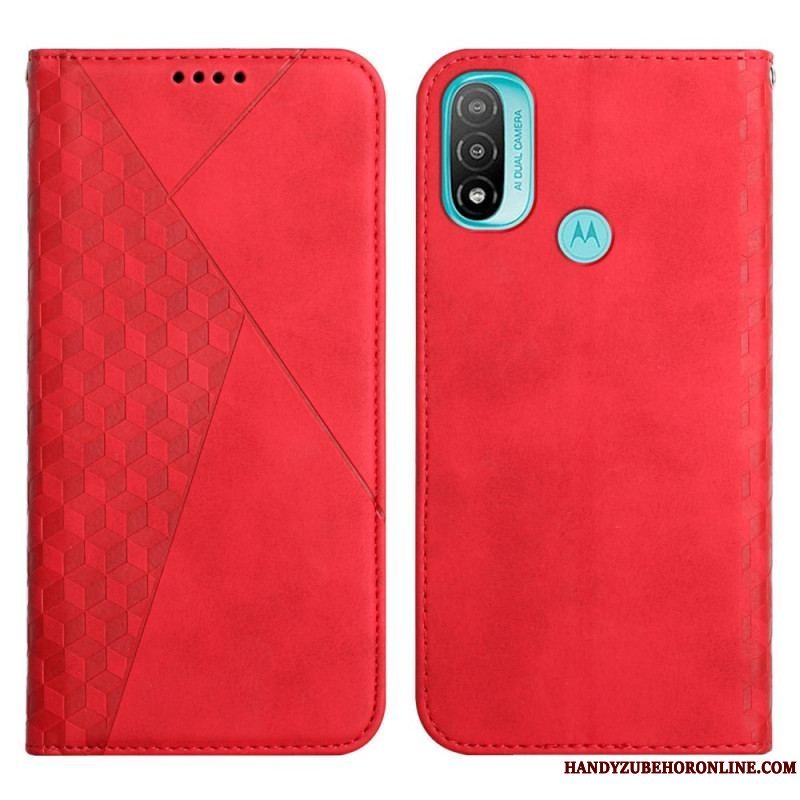 Cover Moto E40 / E30 / E20 Flip Cover Geo Lædereffekt