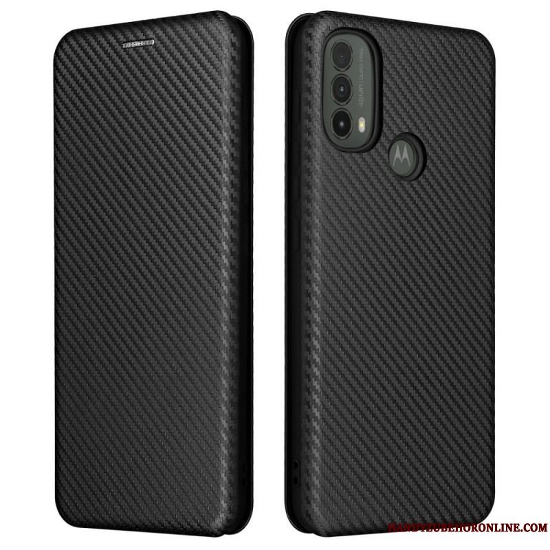 Cover Moto E40 / E30 / E20 Flip Cover Kulfiber