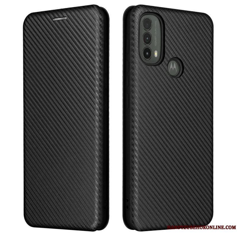 Cover Moto E40 / E30 / E20 Flip Cover Kulfiber