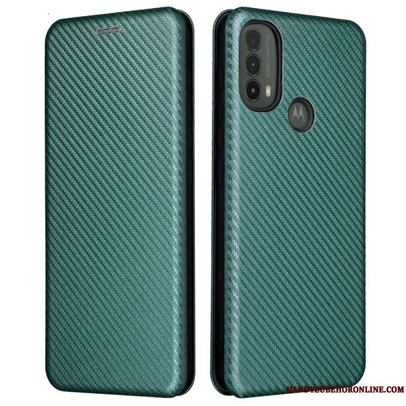 Cover Moto E40 / E30 / E20 Flip Cover Kulfiber