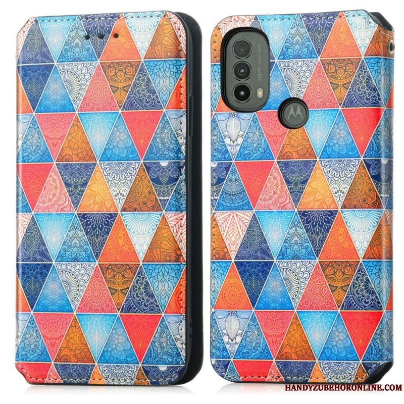 Cover Moto E40 / E30 / E20 Flip Cover Kunstnerisk Rfid