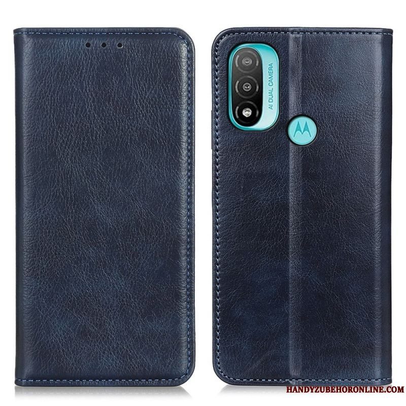 Cover Moto E40 / E30 / E20 Flip Cover Tekstureret Splitlæder