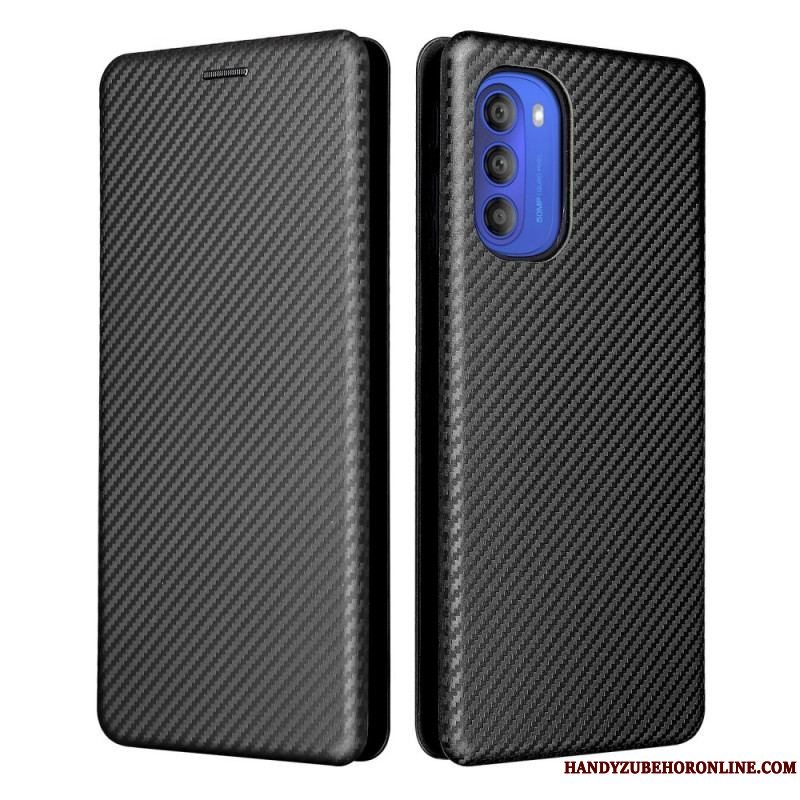 Cover Moto G51 5G Flip Cover Farvet Carbon Silikone