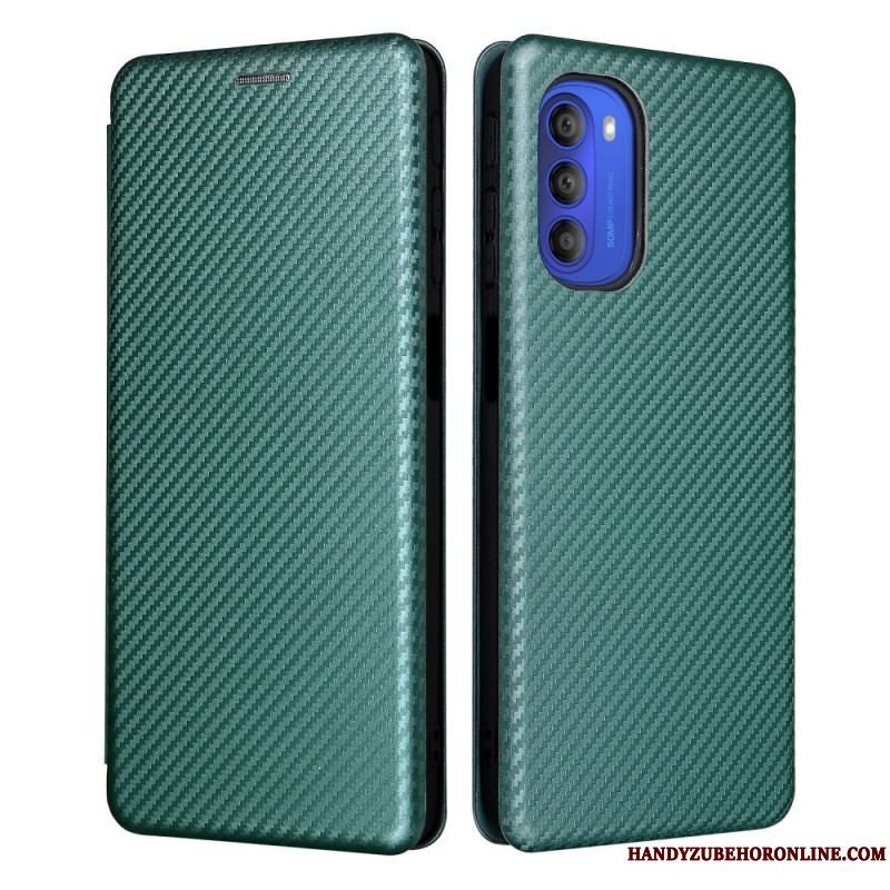 Cover Moto G51 5G Flip Cover Farvet Carbon Silikone