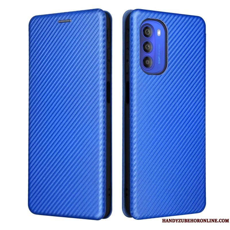 Cover Moto G51 5G Flip Cover Farvet Carbon Silikone
