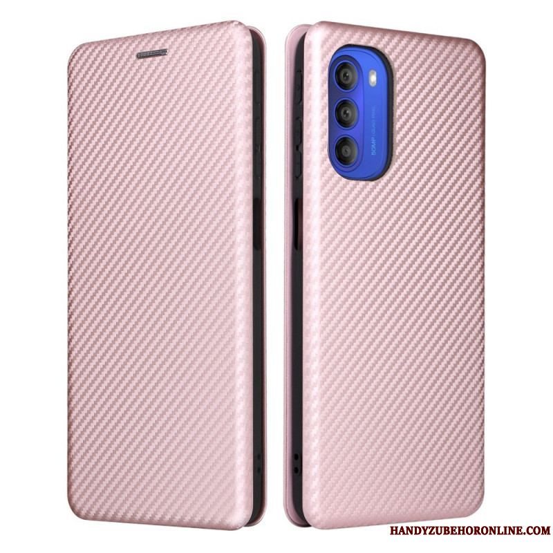 Cover Moto G51 5G Flip Cover Farvet Carbon Silikone