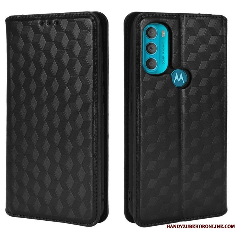 Cover Moto G71 5G Flip Cover Diamant Læder Effekt