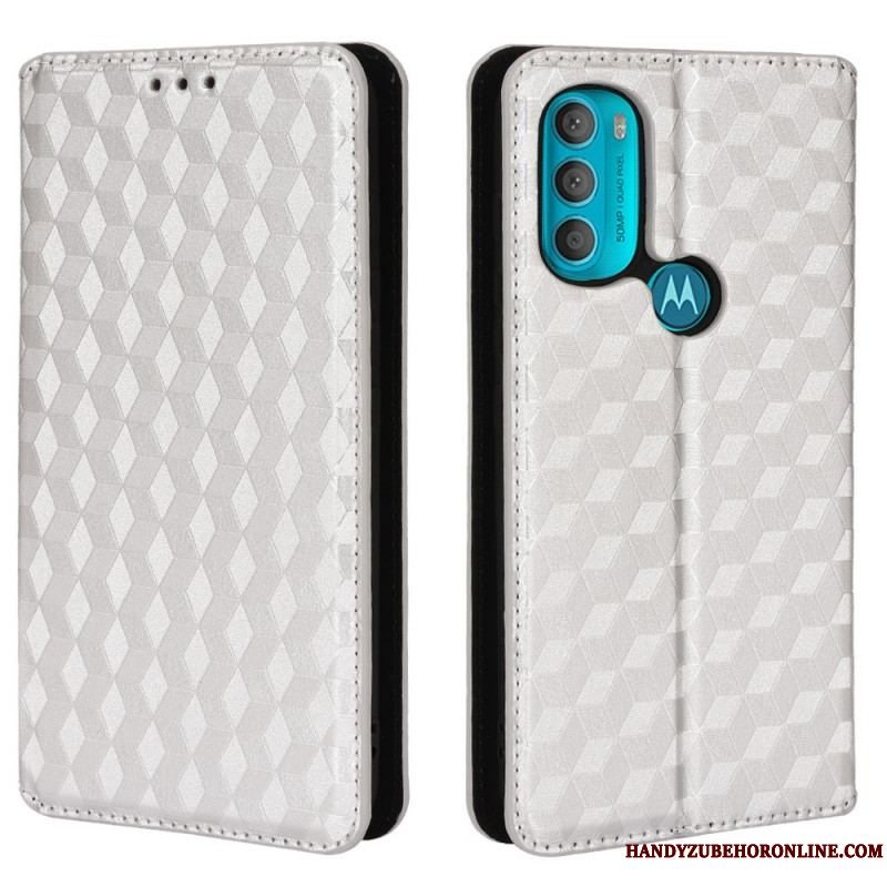 Cover Moto G71 5G Flip Cover Diamant Læder Effekt