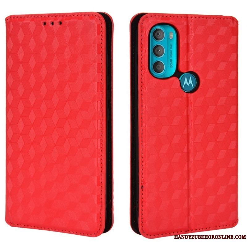 Cover Moto G71 5G Flip Cover Diamant Læder Effekt