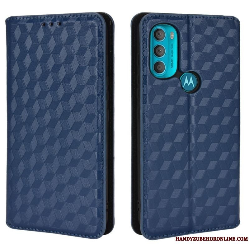 Cover Moto G71 5G Flip Cover Diamant Læder Effekt