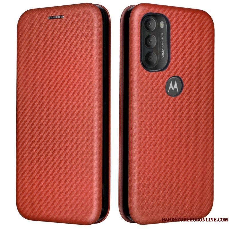 Cover Moto G71 5G Flip Cover Farvet Carbon Silikone