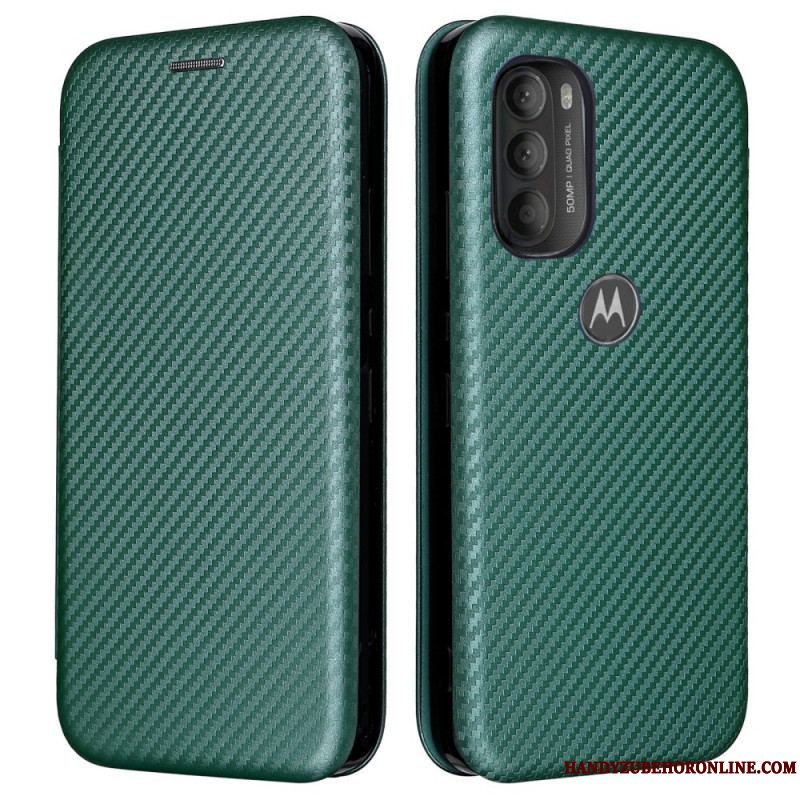 Cover Moto G71 5G Flip Cover Farvet Carbon Silikone