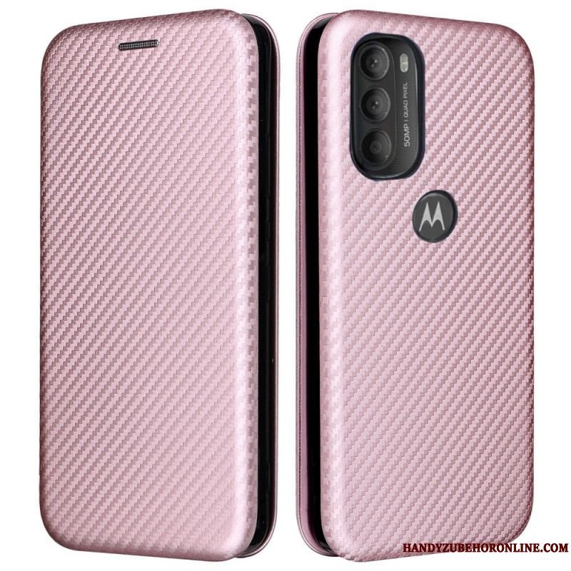 Cover Moto G71 5G Flip Cover Farvet Carbon Silikone