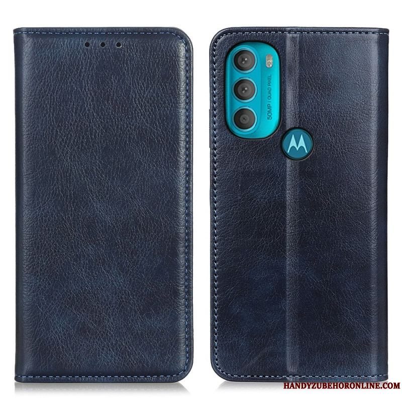 Cover Moto G71 5G Flip Cover Tekstureret Splitlæder