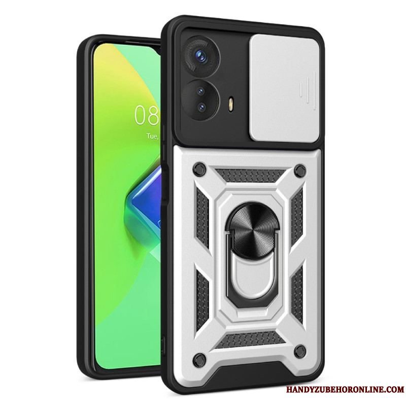 Cover Moto G73 5G Ring-støtte Og Linsebeskytter