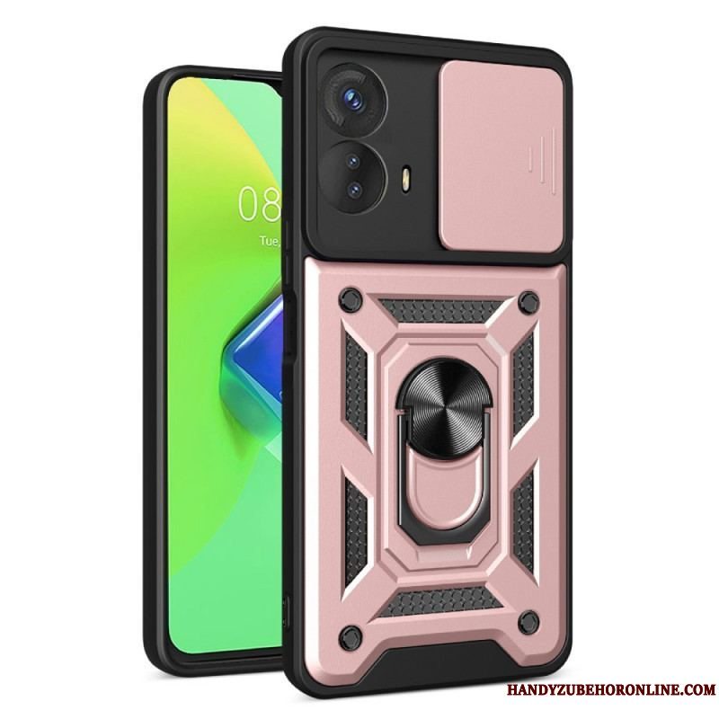 Cover Moto G73 5G Ring-støtte Og Linsebeskytter