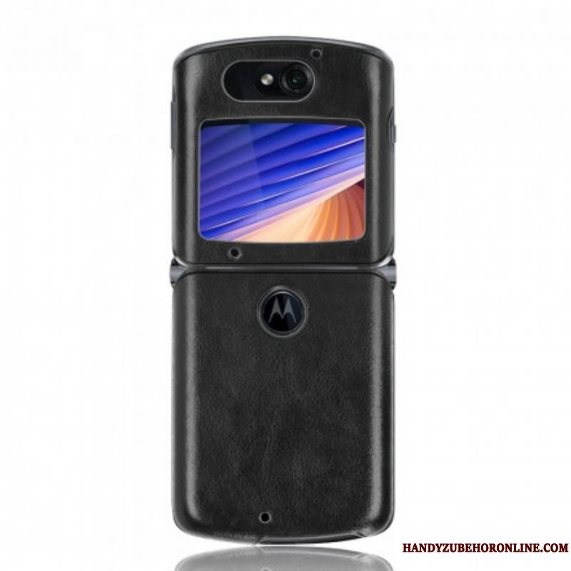 Cover Motorola Razr 5G Litchi Imiteret Læder