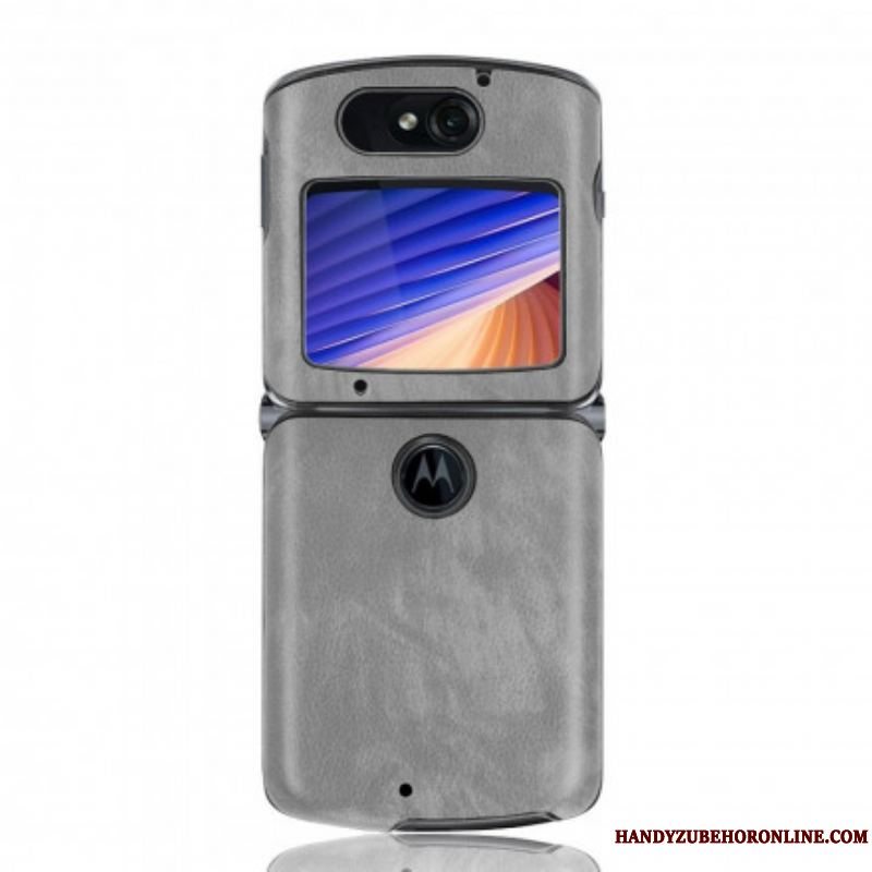 Cover Motorola Razr 5G Litchi Imiteret Læder