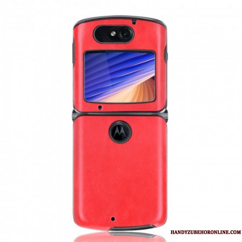 Cover Motorola Razr 5G Litchi Imiteret Læder