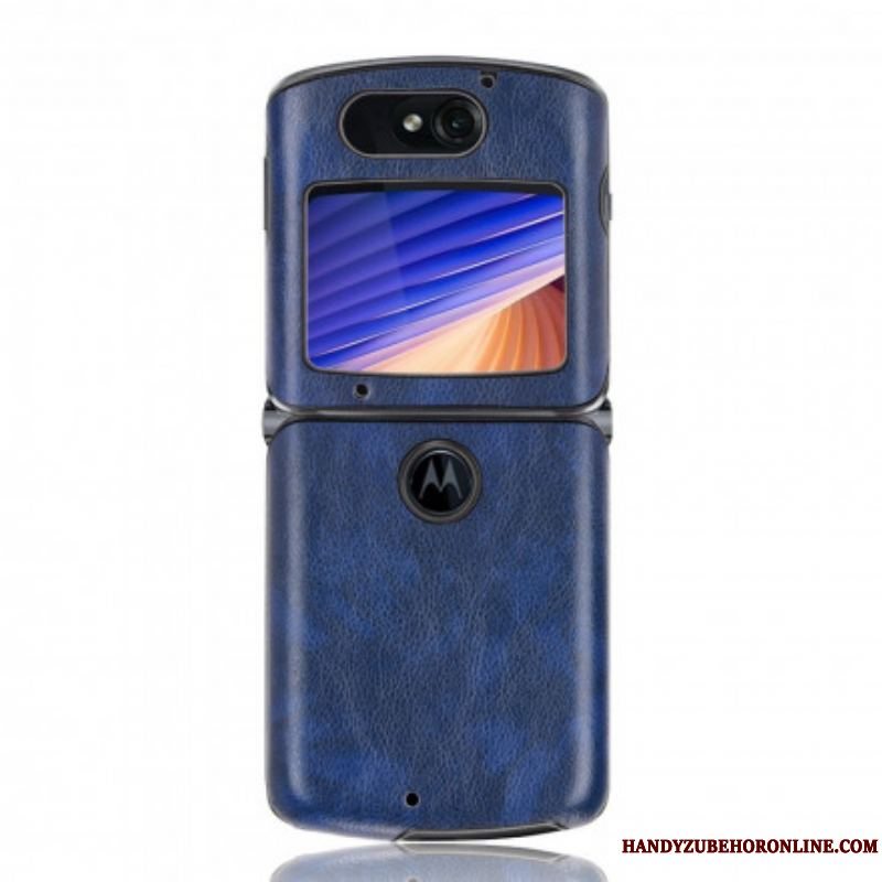 Cover Motorola Razr 5G Litchi Imiteret Læder