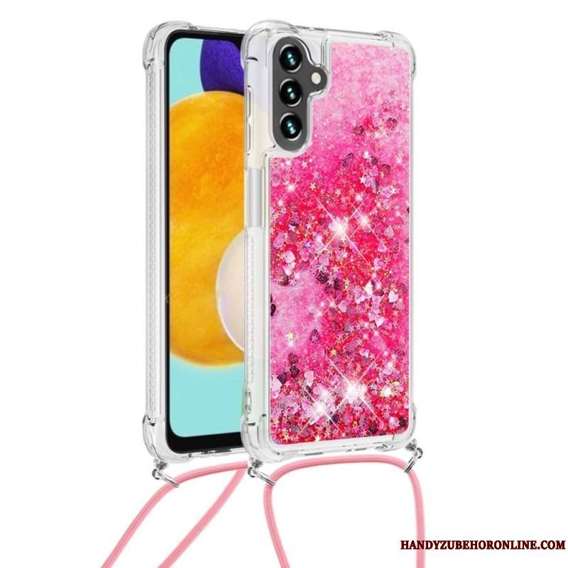 Cover Samsung Galaxy A13 5G / A04s Pailletter Med Snøre