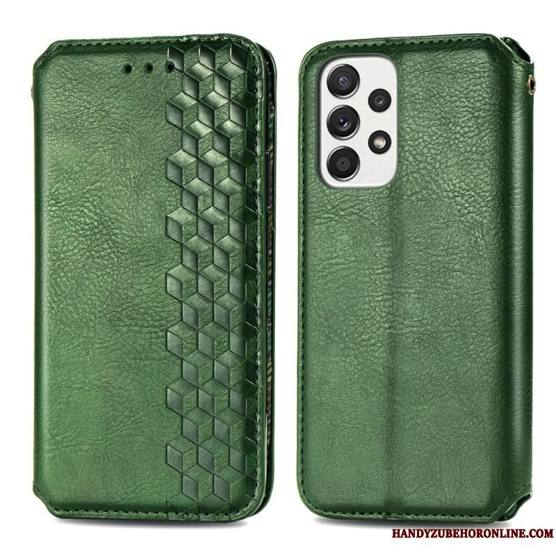 Cover Samsung Galaxy A13 Flip Cover Lædereffekt 3d-mønster