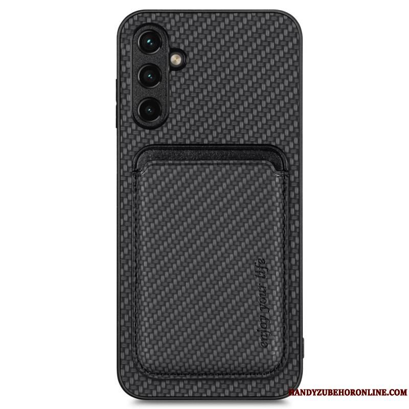 Cover Samsung Galaxy A14 / A14 5G Carbon Fiber Aftagelig Kortholder