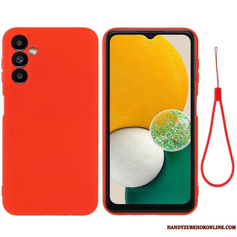 Cover Samsung Galaxy A14 / A14 5G Med Snor Strappy Flydende Silikone