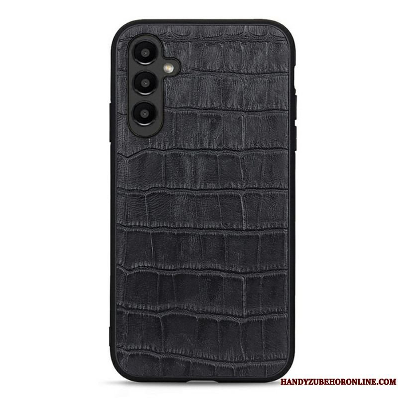 Cover Samsung Galaxy A14 / A14 5G Ægte Læder I Krokodillestil
