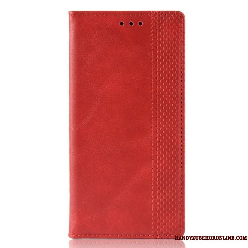 Cover Samsung Galaxy A42 5G Flip Cover Stiliseret Vintage Lædereffekt