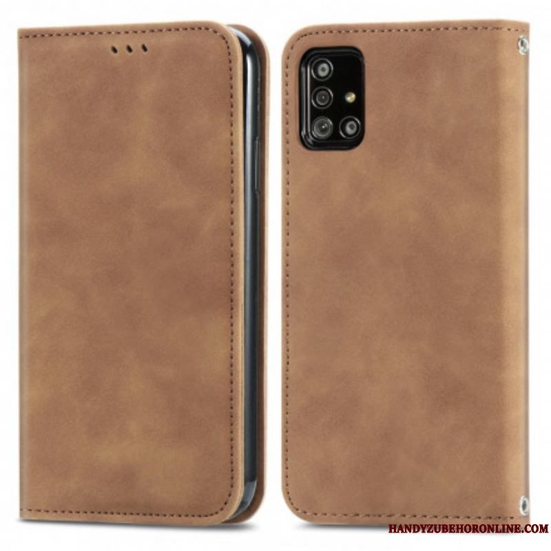 Cover Samsung Galaxy A51 5G Flip Cover Vintage Kunstlæder