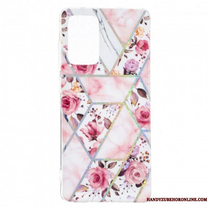 Cover Samsung Galaxy A52 4G / A52 5G / A52s 5G Marmorerede Blomster