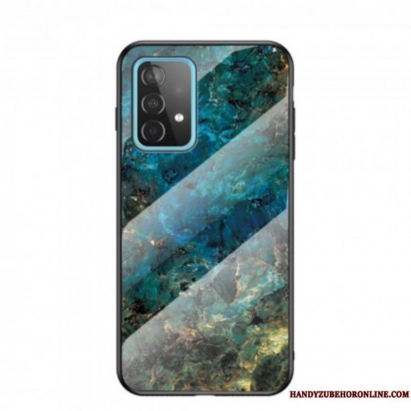 Cover Samsung Galaxy A52 4G / A52 5G / A52s 5G Marmorfarver Hærdet Glas