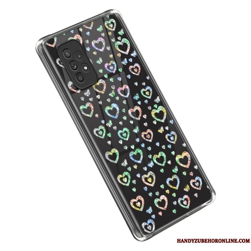 Cover Samsung Galaxy A53 5G Gennemsigtige Stjerner / Hjerter