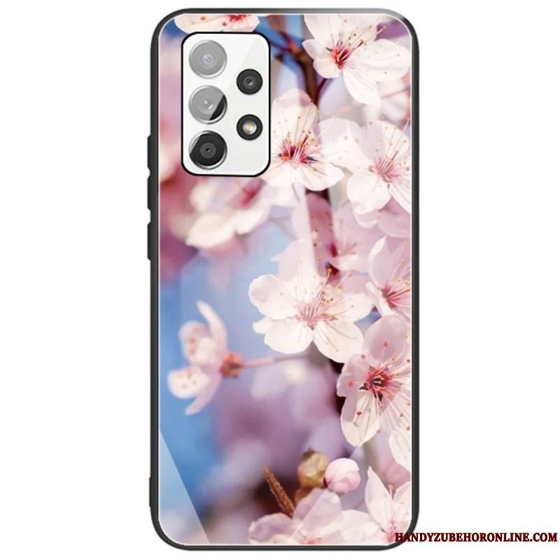 Cover Samsung Galaxy A53 5G Hærdet Glas Blomster