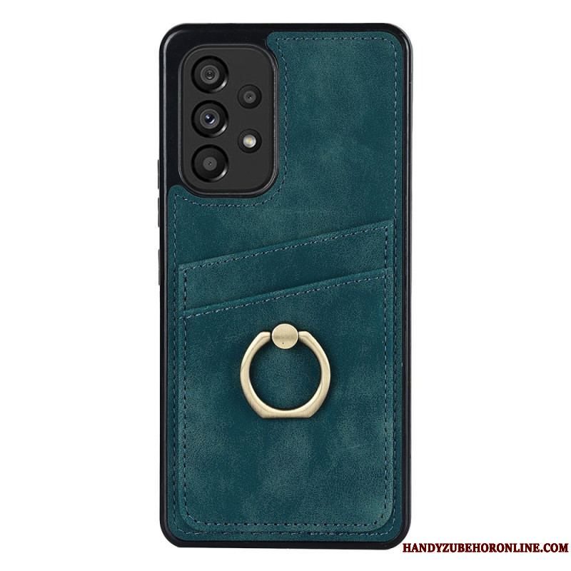 Cover Samsung Galaxy A53 5G Vintage Ring-beslag Og Kortholder