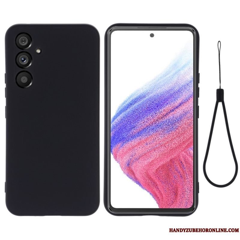 Cover Samsung Galaxy A54 5G Flydende Silikone Med Snor