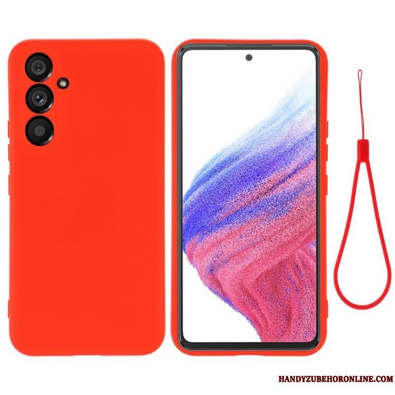 Cover Samsung Galaxy A54 5G Flydende Silikone Med Snor