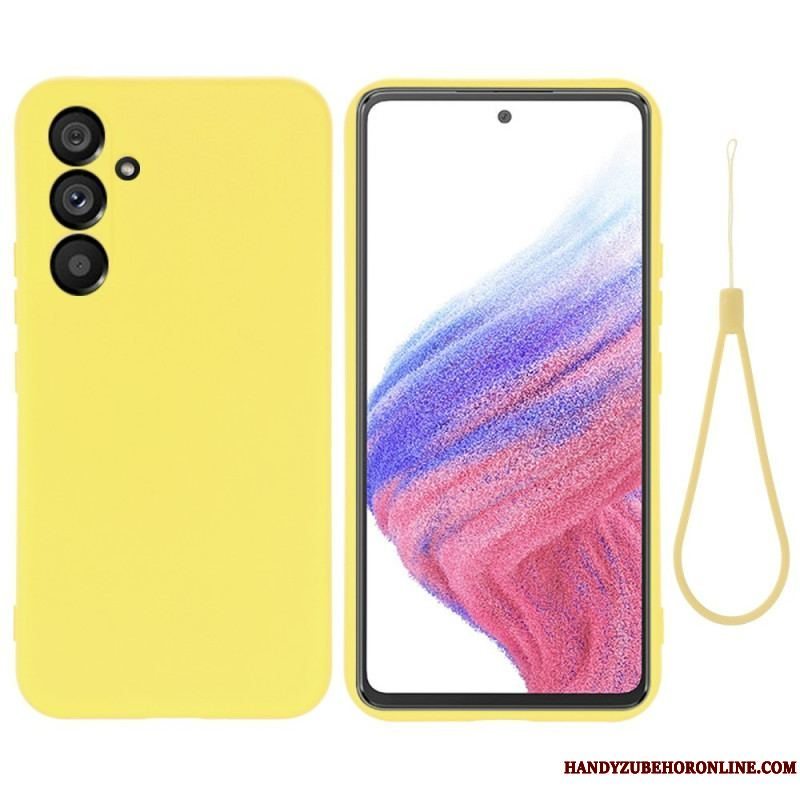 Cover Samsung Galaxy A54 5G Flydende Silikone Med Snor