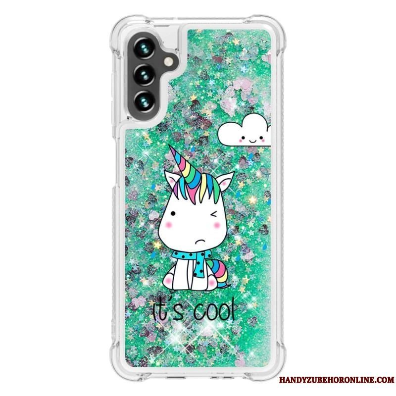 Cover Samsung Galaxy A54 5G Glitter Enhjørninger