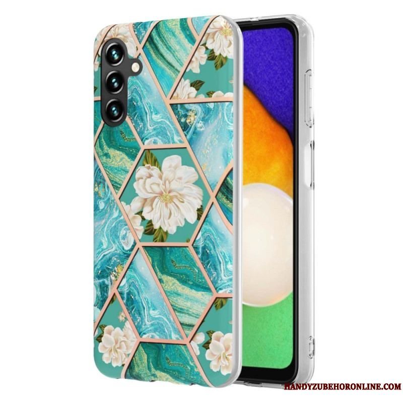 Cover Samsung Galaxy A54 5G Marmoreret Blomster